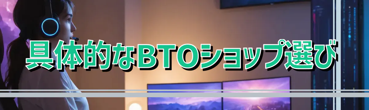 具体的なBTOショップ選び