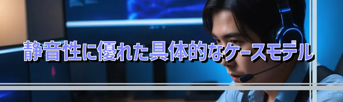 静音性に優れた具体的なケースモデル