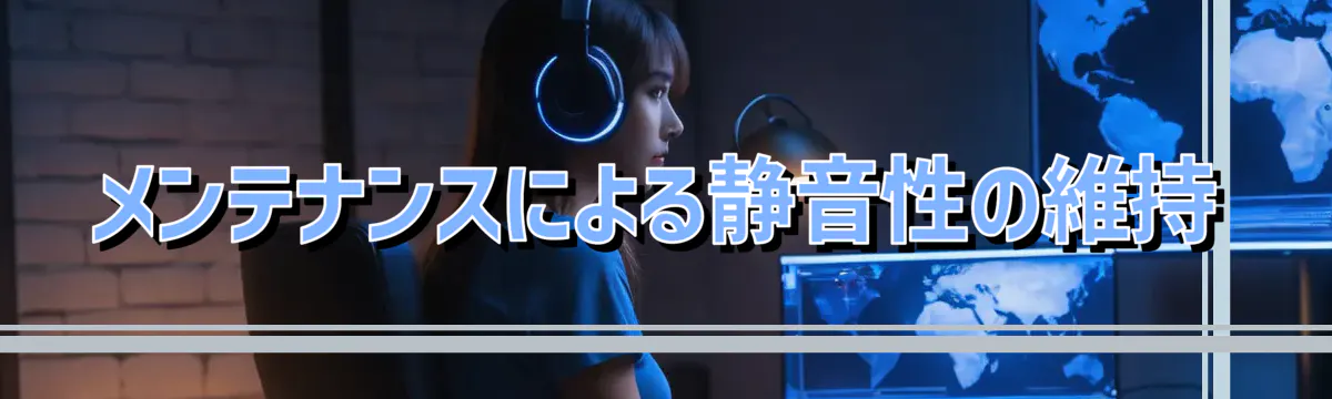 メンテナンスによる静音性の維持