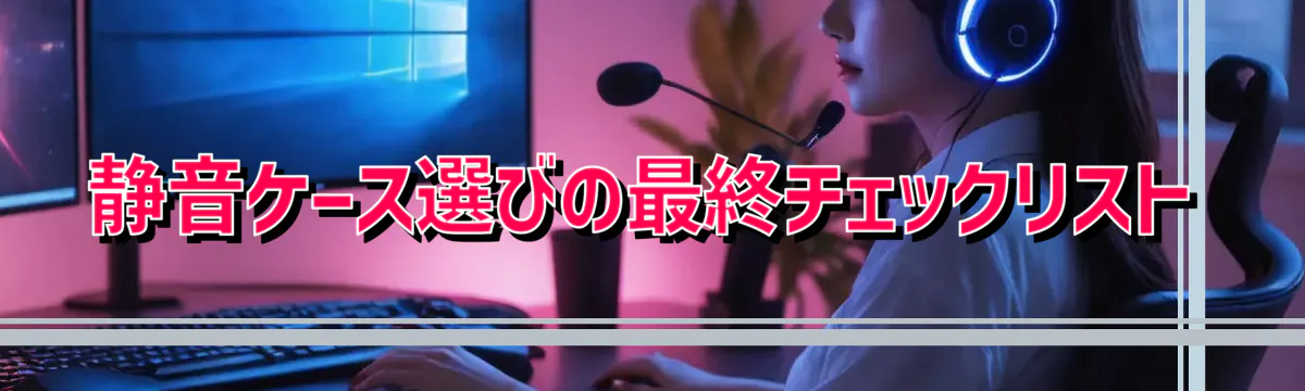 静音ケース選びの最終チェックリスト