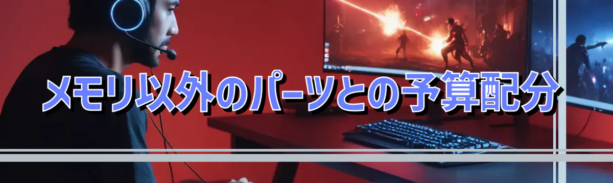 メモリ以外のパーツとの予算配分
