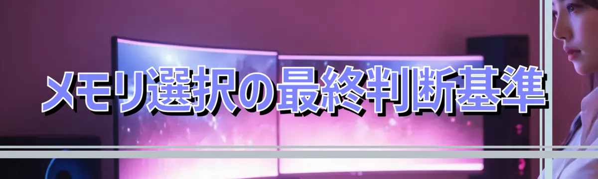 メモリ選択の最終判断基準