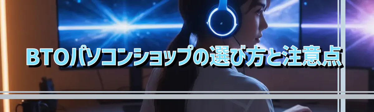 BTOパソコンショップの選び方と注意点