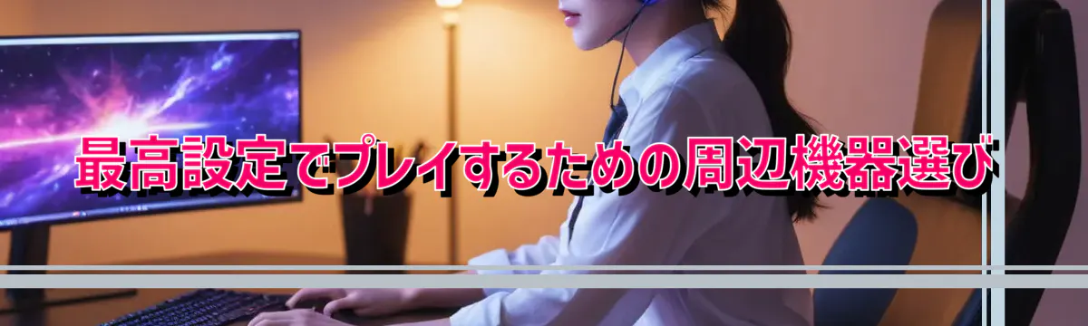 最高設定でプレイするための周辺機器選び