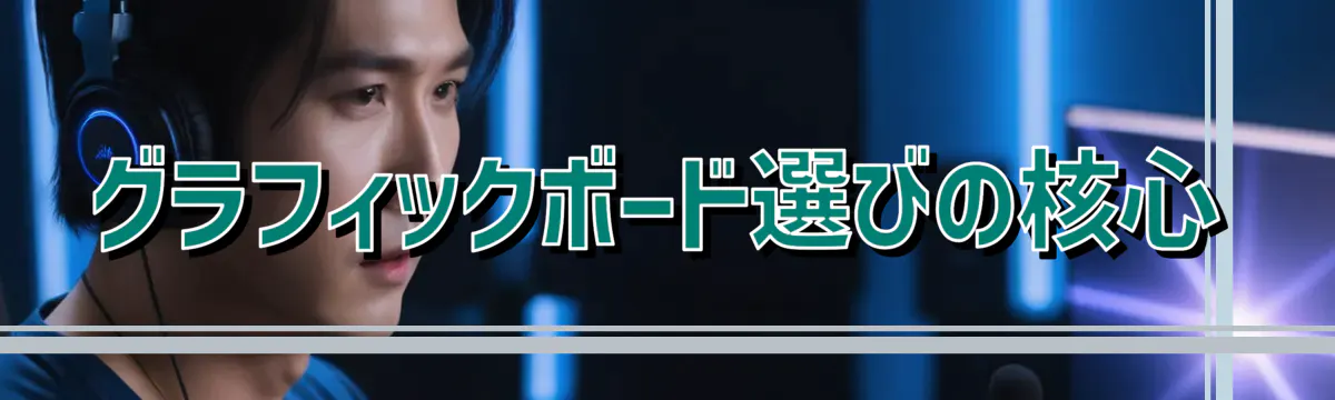 グラフィックボード選びの核心