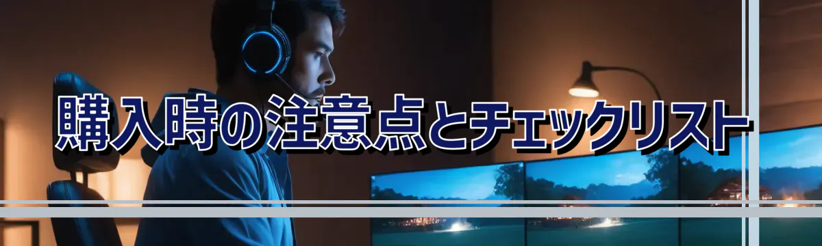 購入時の注意点とチェックリスト