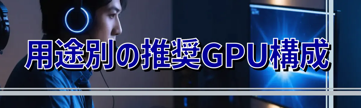 用途別の推奨GPU構成