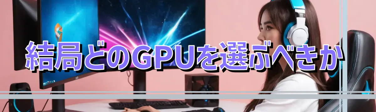 結局どのGPUを選ぶべきか