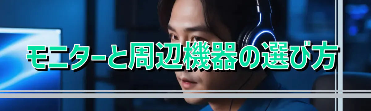 モニターと周辺機器の選び方