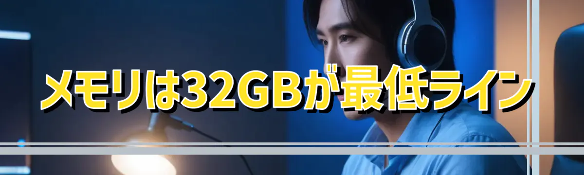 メモリは32GBが最低ライン