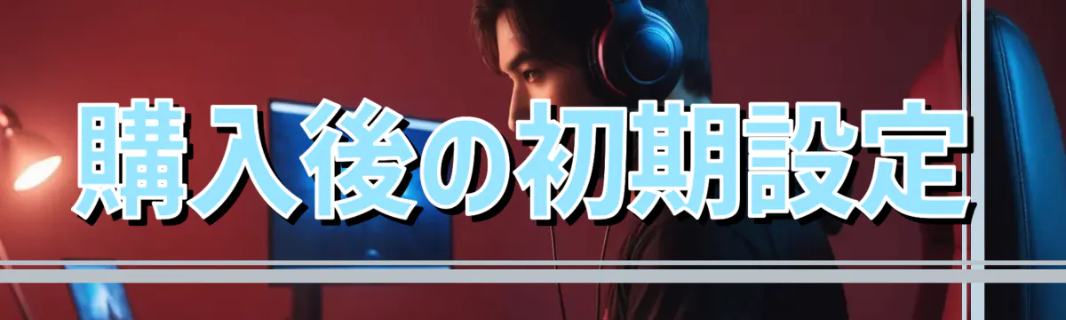 購入後の初期設定