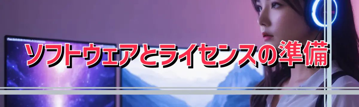ソフトウェアとライセンスの準備