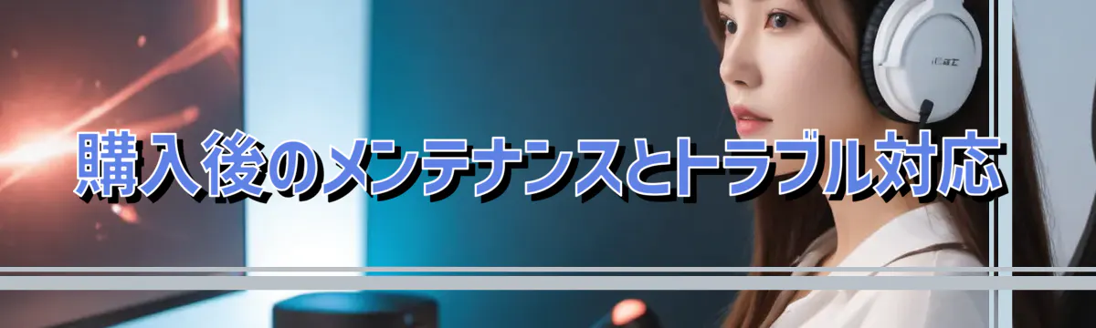 購入後のメンテナンスとトラブル対応