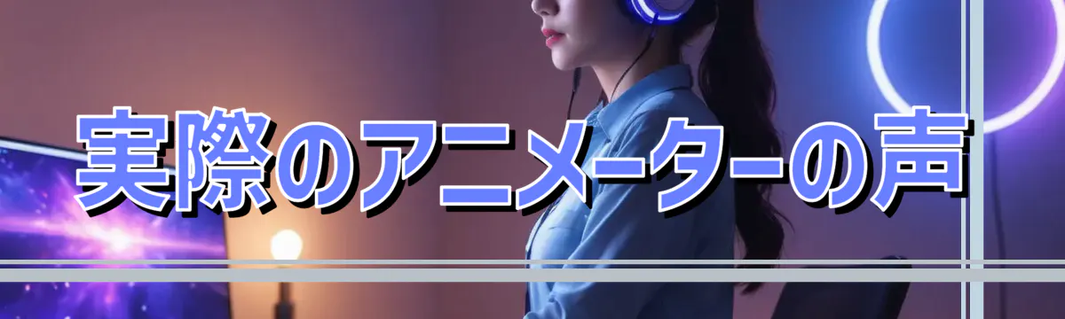 実際のアニメーターの声