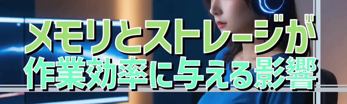 メモリとストレージが作業効率に与える影響