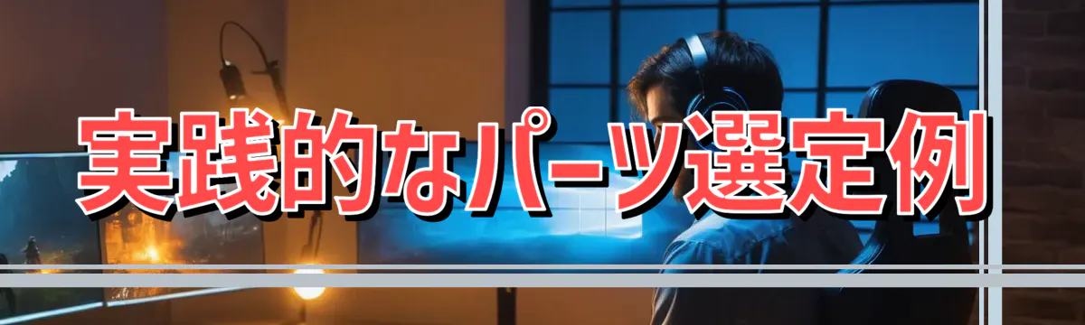 実践的なパーツ選定例