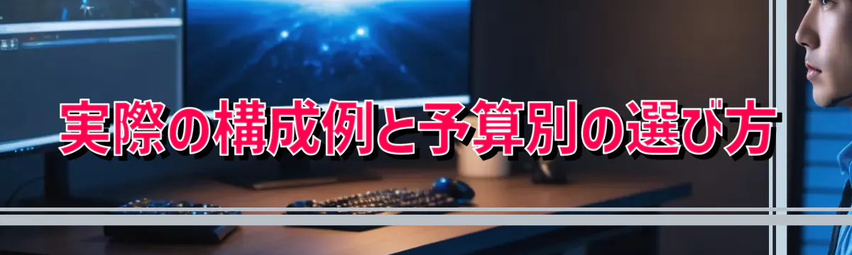 実際の構成例と予算別の選び方