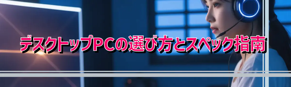 デスクトップPCの選び方とスペック指南