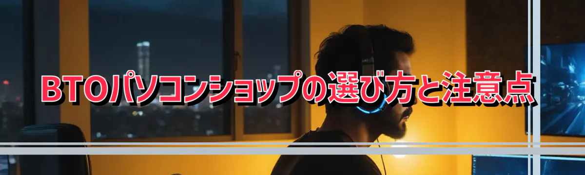 BTOパソコンショップの選び方と注意点
