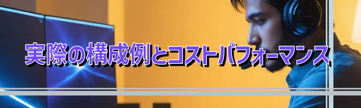 実際の構成例とコストパフォーマンス