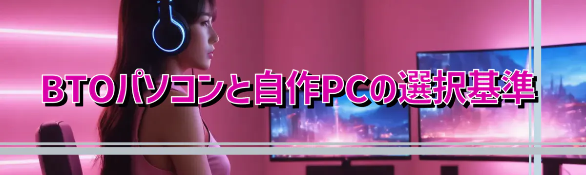 BTOパソコンと自作PCの選択基準