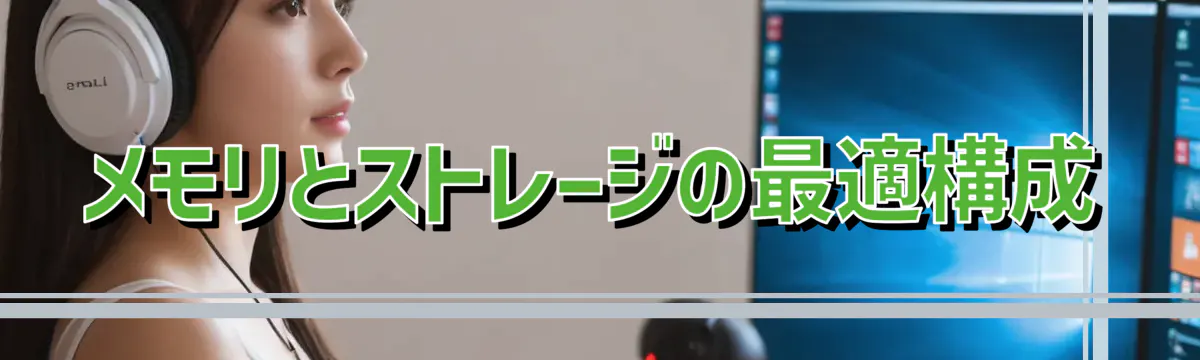 メモリとストレージの最適構成