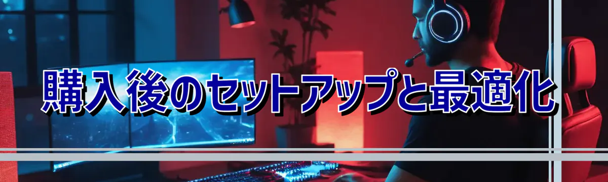 購入後のセットアップと最適化