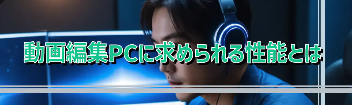動画編集PCに求められる性能とは