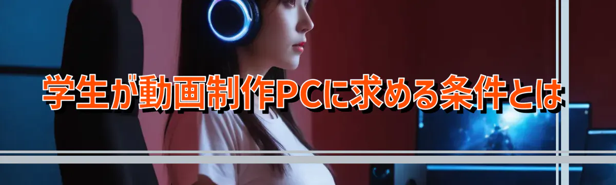 学生が動画制作PCに求める条件とは