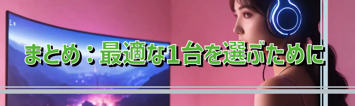 まとめ：最適な1台を選ぶために