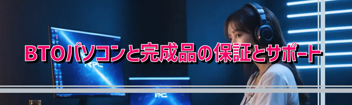 BTOパソコンと完成品の保証とサポート