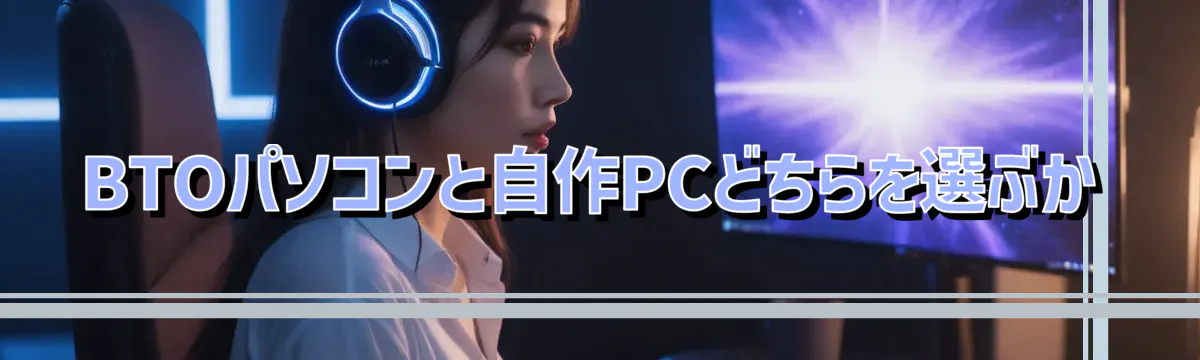 BTOパソコンと自作PCどちらを選ぶか