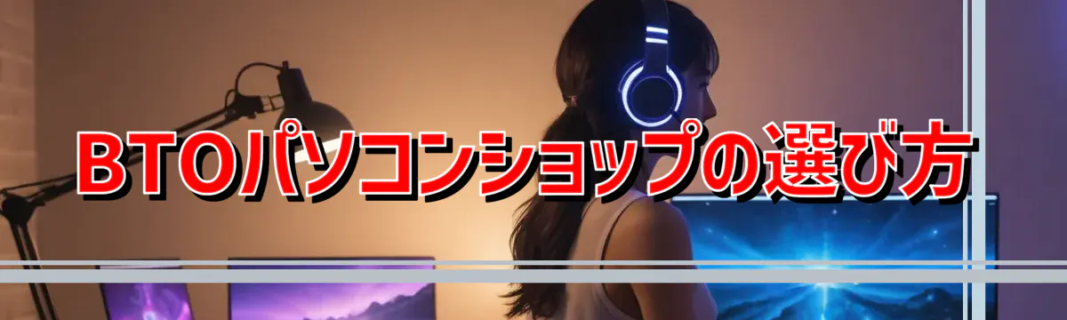 BTOパソコンショップの選び方