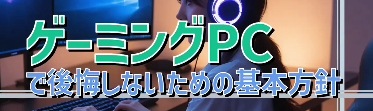 ゲーミングPCで後悔しないための基本方針