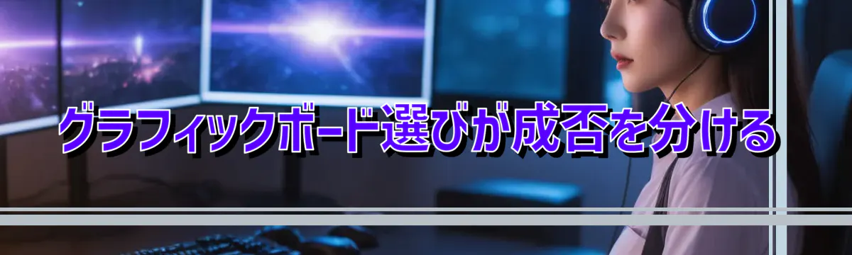 グラフィックボード選びが成否を分ける