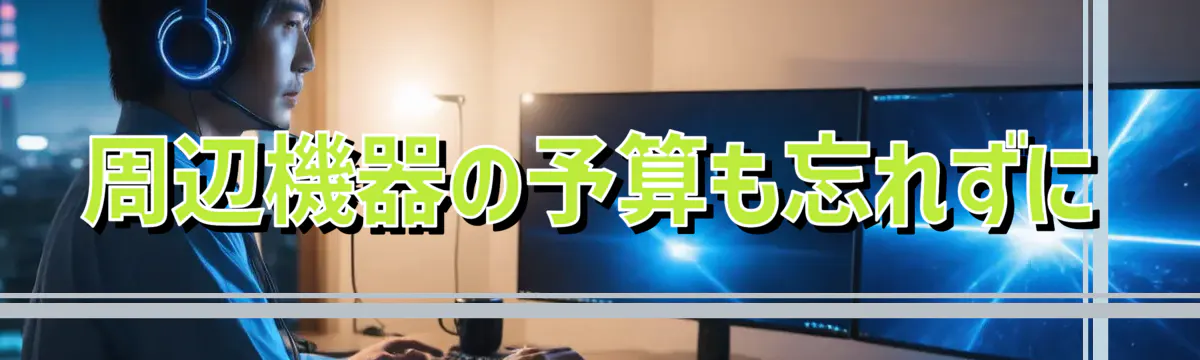 周辺機器の予算も忘れずに