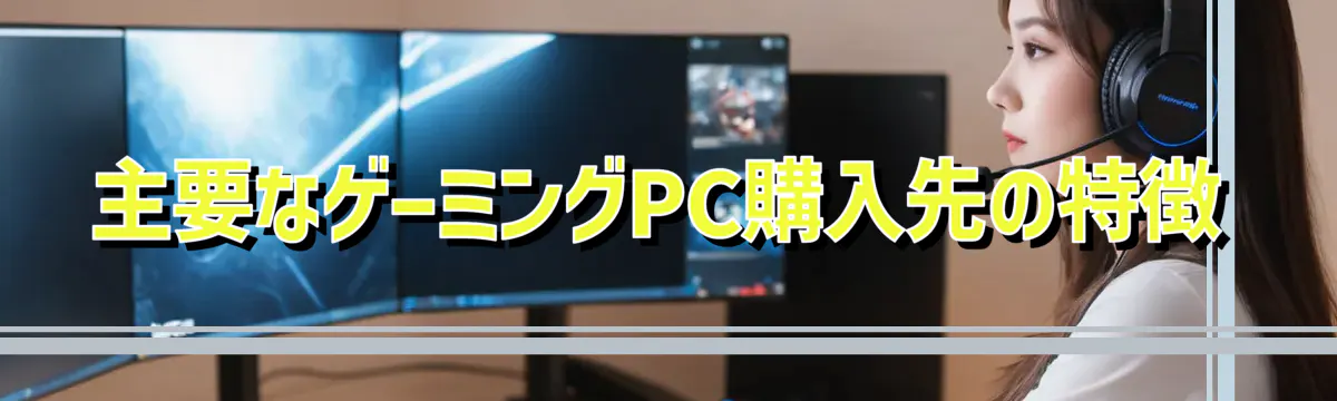 主要なゲーミングPC購入先の特徴
