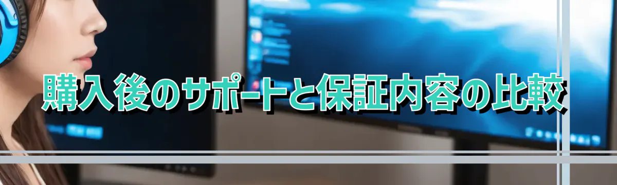 購入後のサポートと保証内容の比較