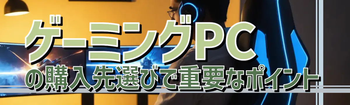 ゲーミングPCの購入先選びで重要なポイント
