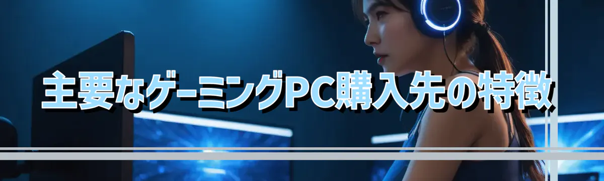 主要なゲーミングPC購入先の特徴