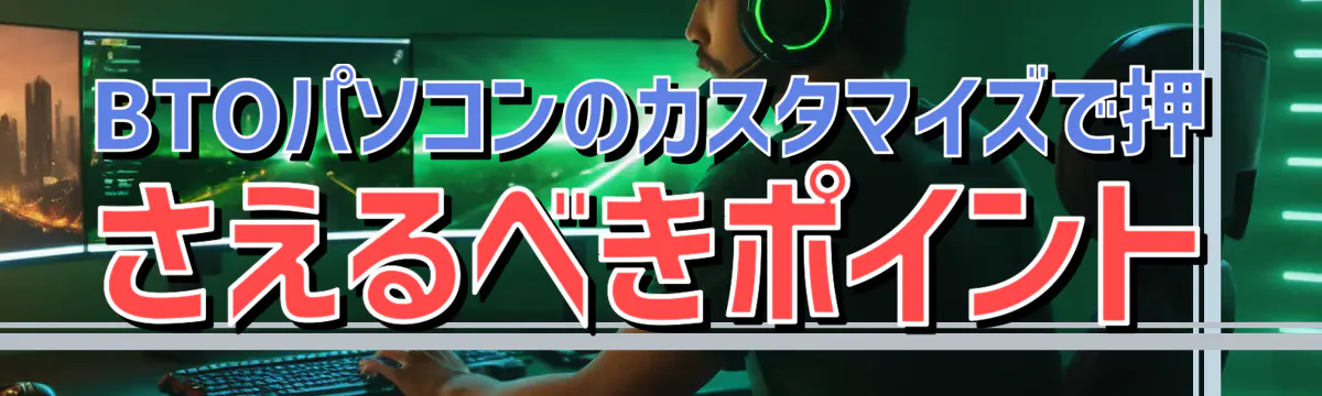 BTOパソコンのカスタマイズで押さえるべきポイント