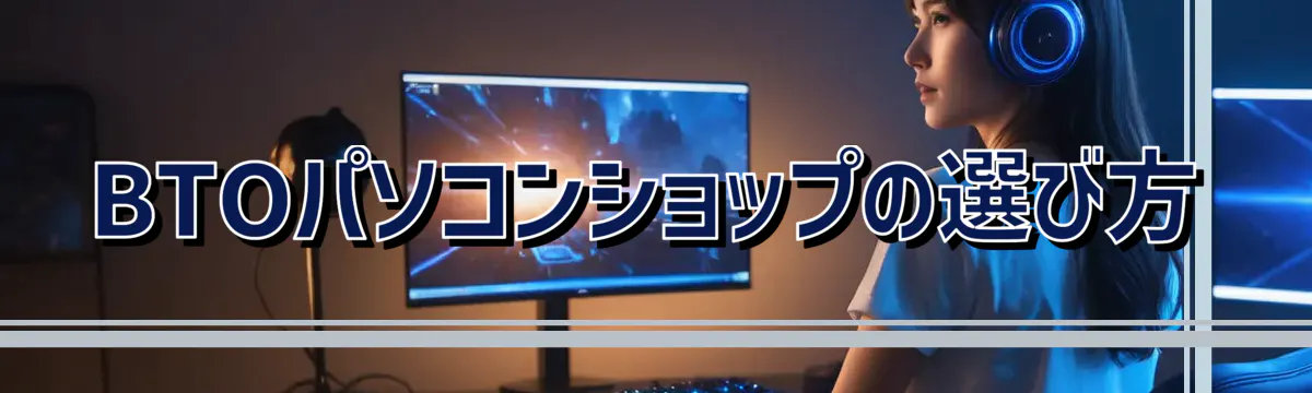 BTOパソコンショップの選び方