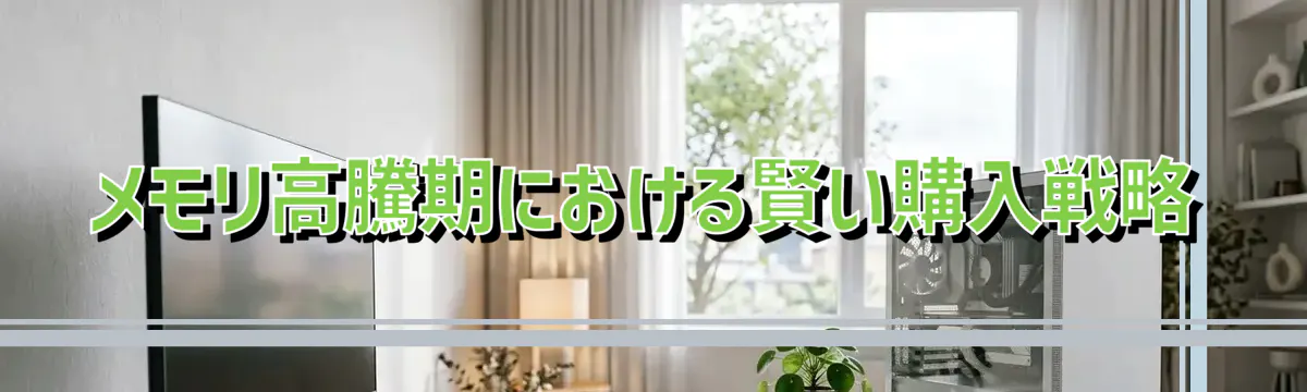 メモリ高騰期における賢い購入戦略