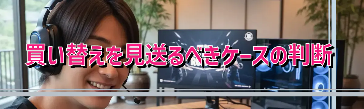 買い替えを見送るべきケースの判断