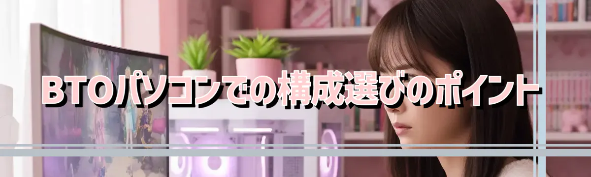 BTOパソコンでの構成選びのポイント