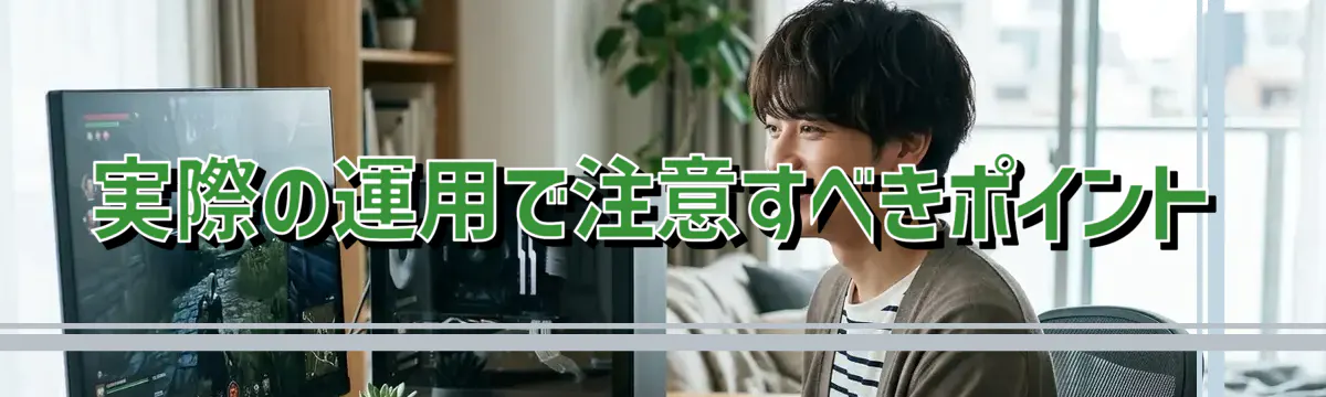 実際の運用で注意すべきポイント