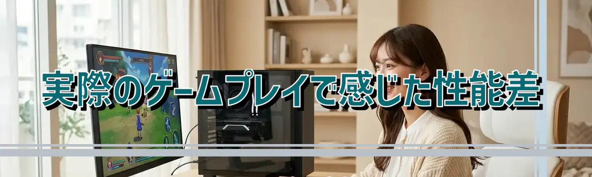 実際のゲームプレイで感じた性能差