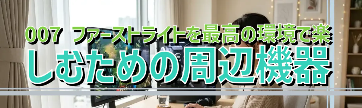007 ファーストライトを最高の環境で楽しむための周辺機器