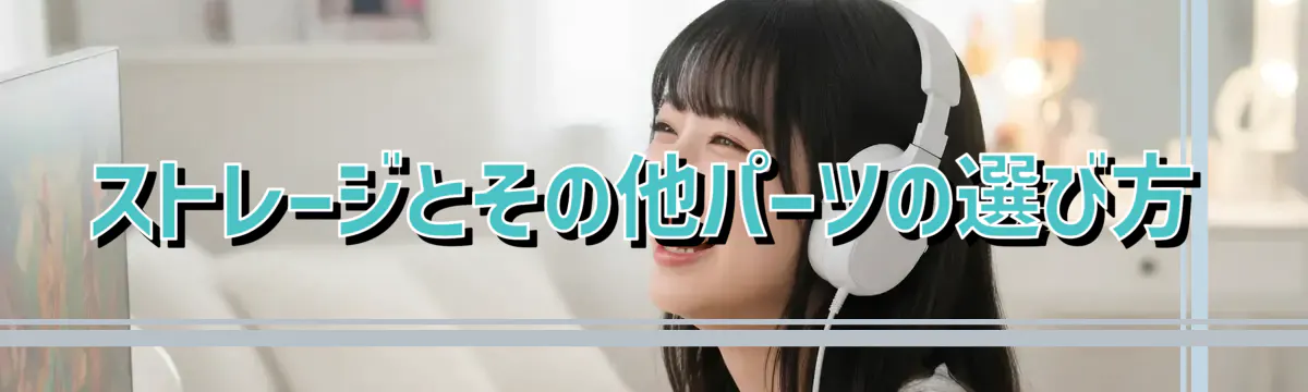 ストレージとその他パーツの選び方