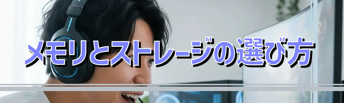 メモリとストレージの選び方